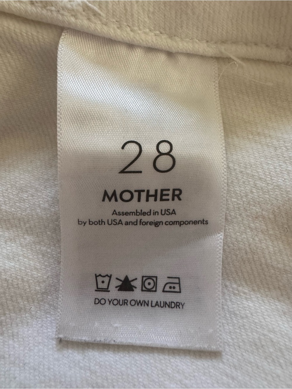 MOTHER Patch Pocket Private White Fray Ankle Women’s Jeans Style No1218-753